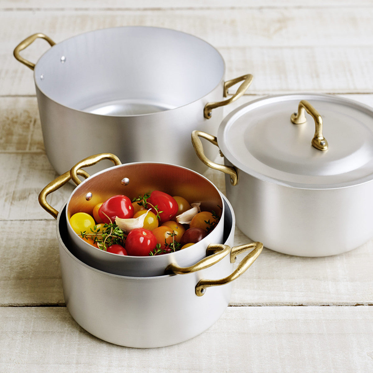 Ottinetti Saucepan Two Handles With Lid - 4 sizes