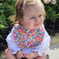 Little Acorn Liberty Bib 'Betsy' - Bright Pink