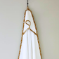 Little Acorn Hooded Baby Bath Towel with 'Capel Mustard' Liberty Binding