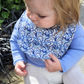 Little Acorn Liberty Bib 'Ylang Ylang' - Blue