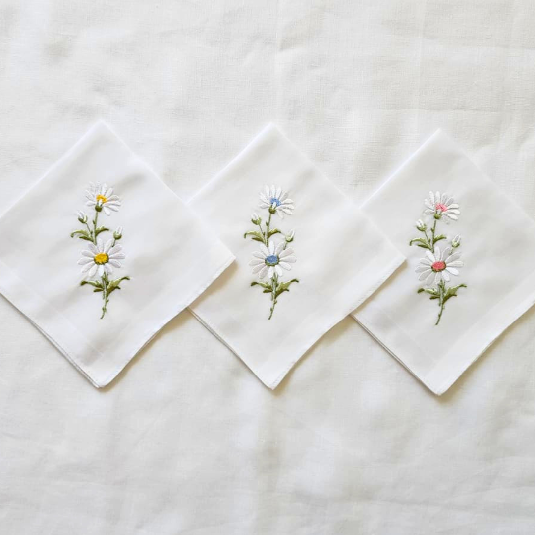 Ladies 'Daisy' Hankies 1pk