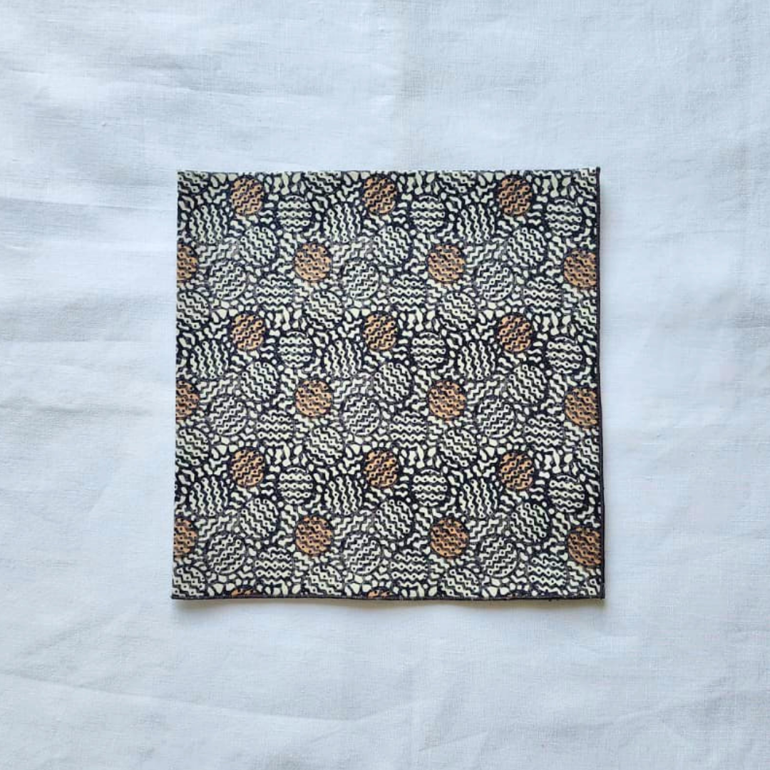 Little Acorn Mens Liberty Hanky 'Axion' - Black/Tan