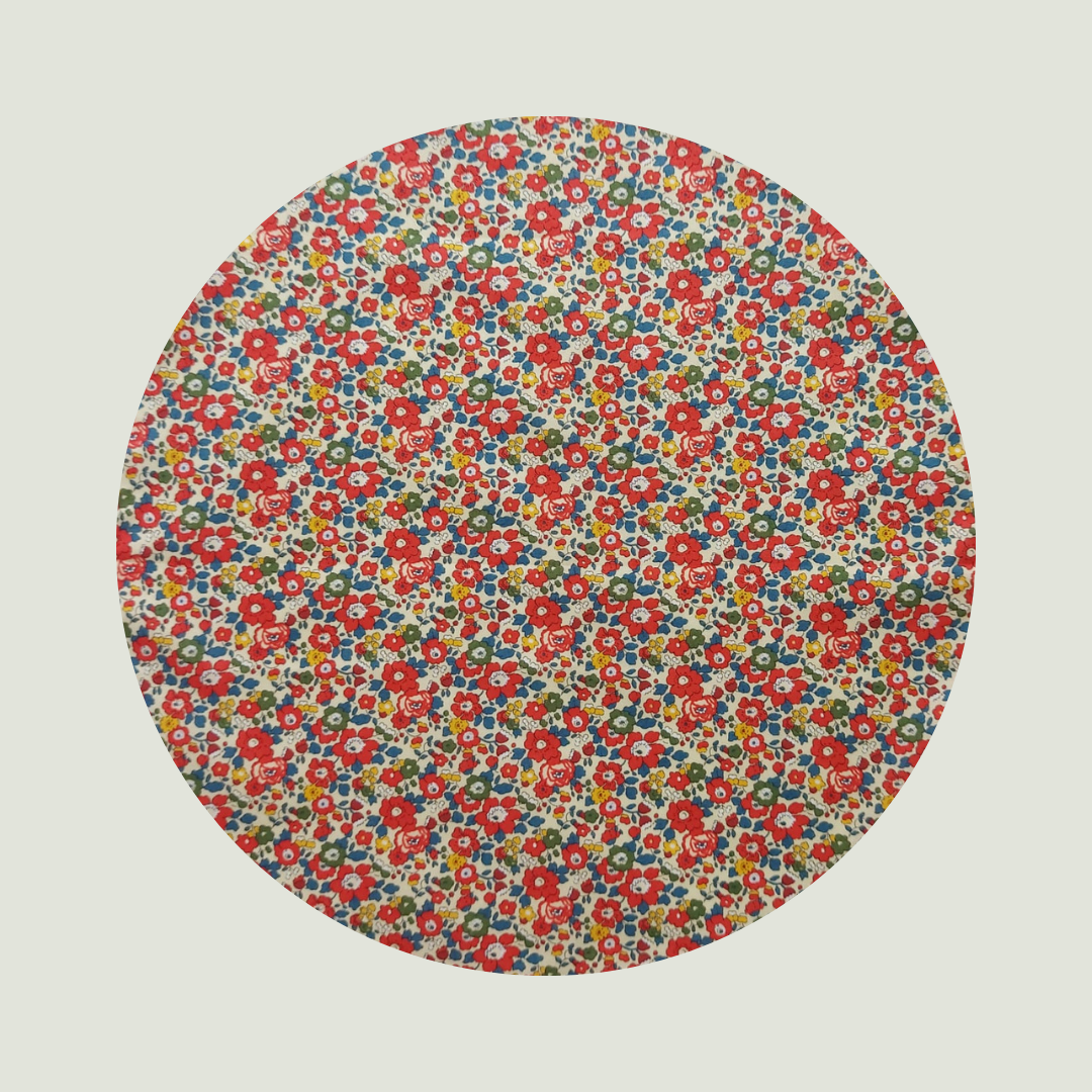 Little Acorn Liberty Bib 'Betsy Ann' - Red/Olive