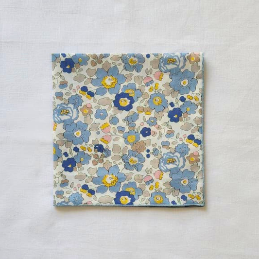 Little Acorn Womens Liberty Hanky 'Betsy' - Light Blue/Yellow
