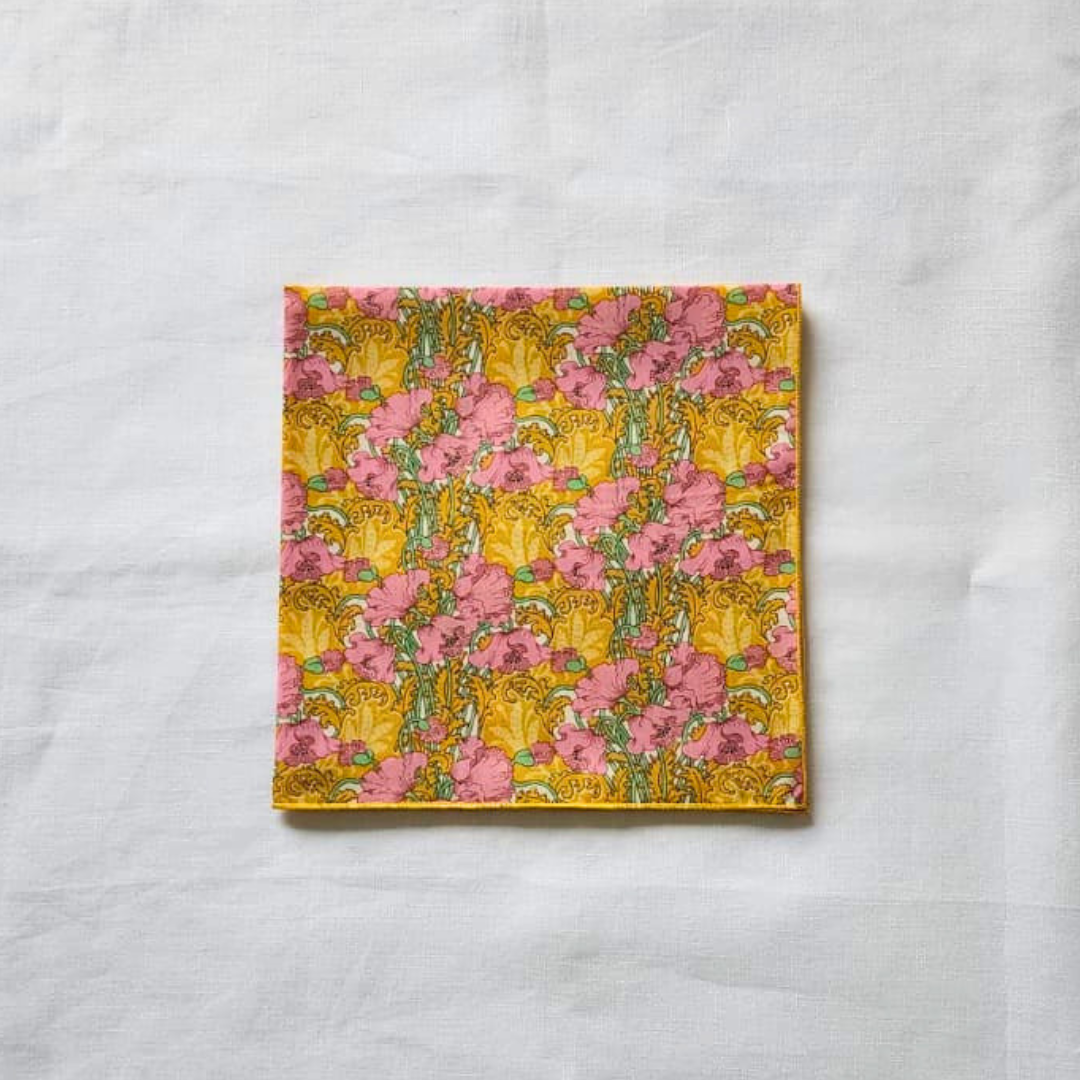 Little Acorn Womens Liberty Hanky 'Clementina' - Gold/Pink