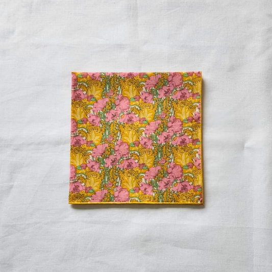Little Acorn Womens Liberty Hanky 'Clementina' - Gold/Pink