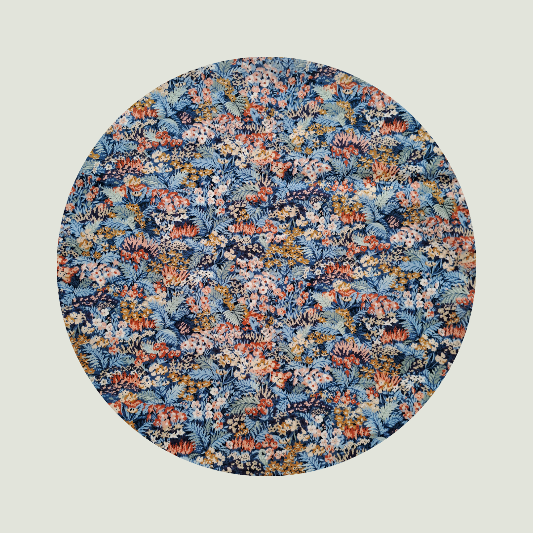 Little Acorn Liberty Bib 'Connie Evelyn' - Blue / Salmon