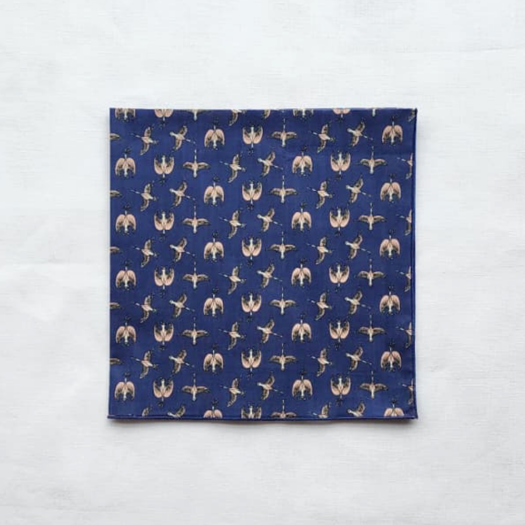 Little Acorn Mens Liberty Hanky 'Crescendo' - Blue
