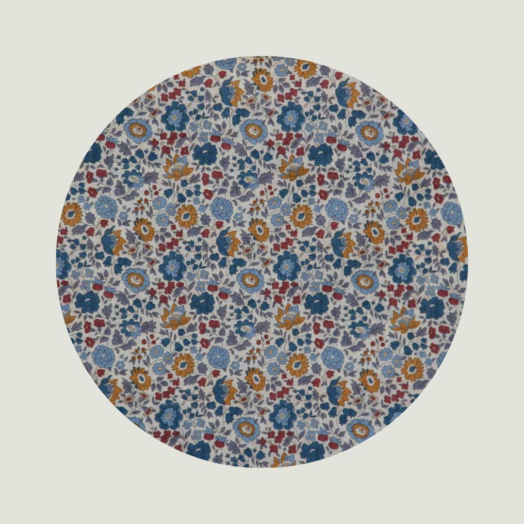 Little Acorn Liberty Bib 'Danjo' - Blue/Mustard