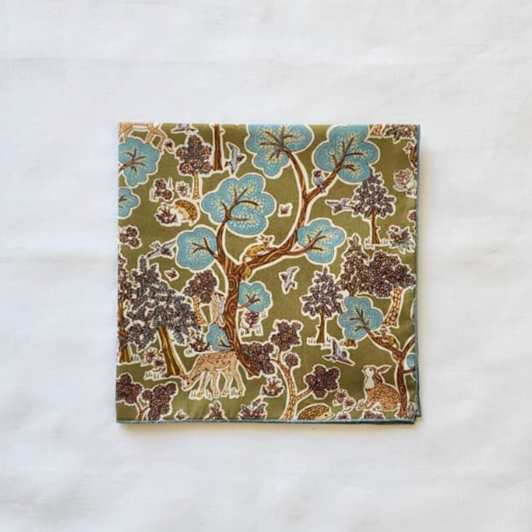 Little Acorn Womens Liberty Hanky 'Doe A Deer - Olive