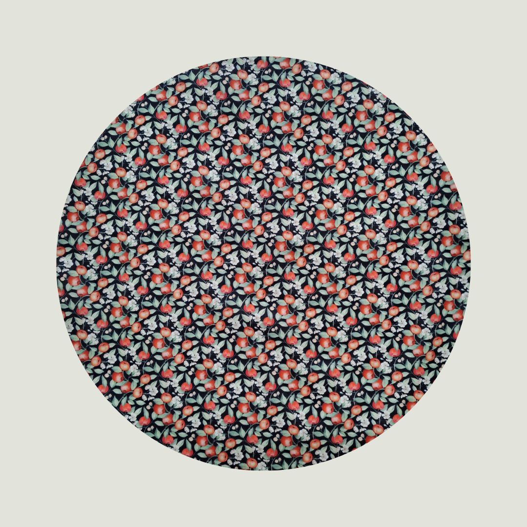 Little Acorn Womens Liberty Hanky 'Elvington Orchard' - Dark / Peach