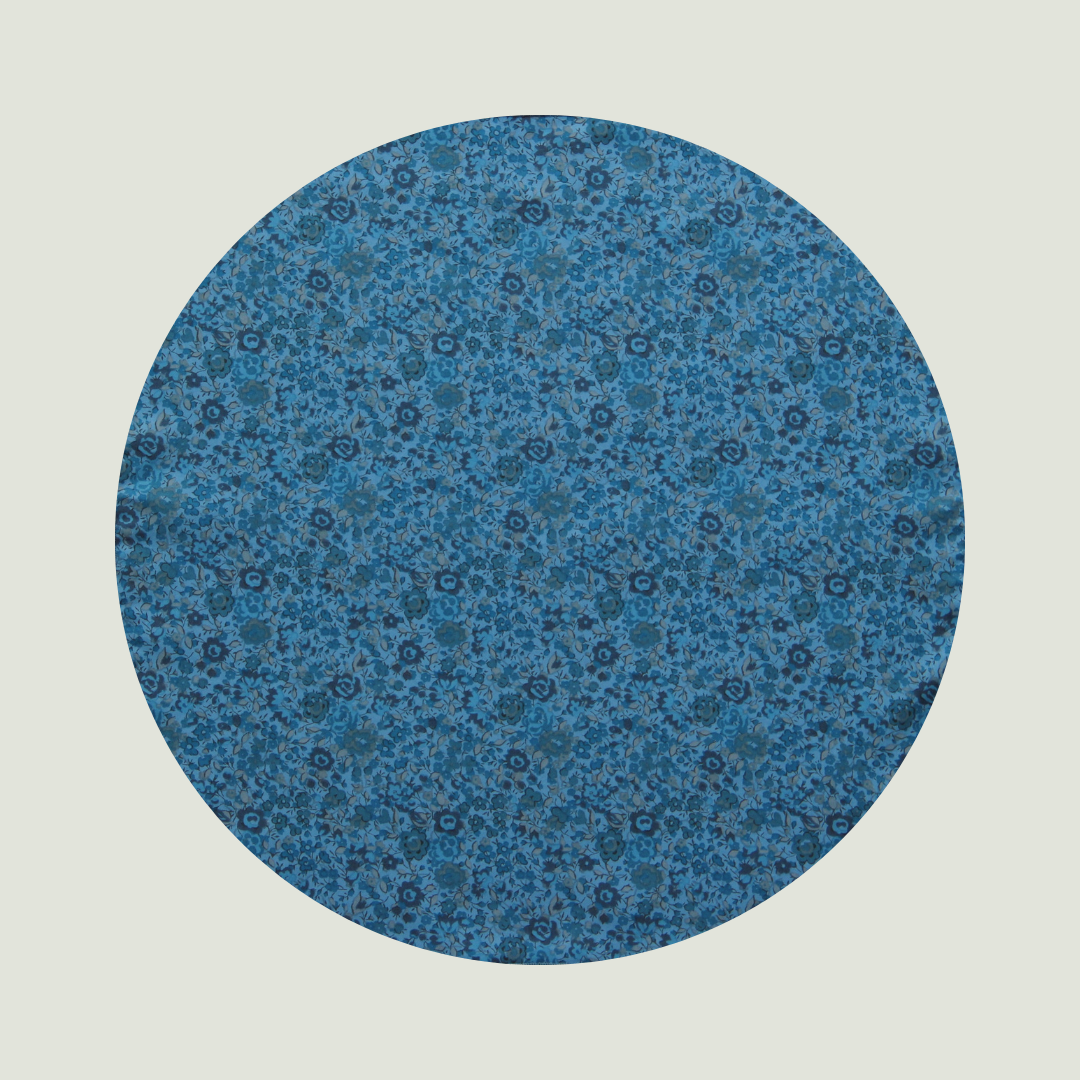 Little Acorn Liberty Bib 'Emma & Georgina' - Denim Blue