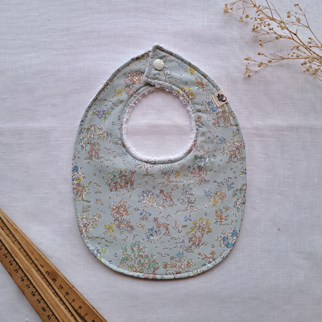 Little Acorn Liberty Bib 'Etta' - Egg Shell Blue