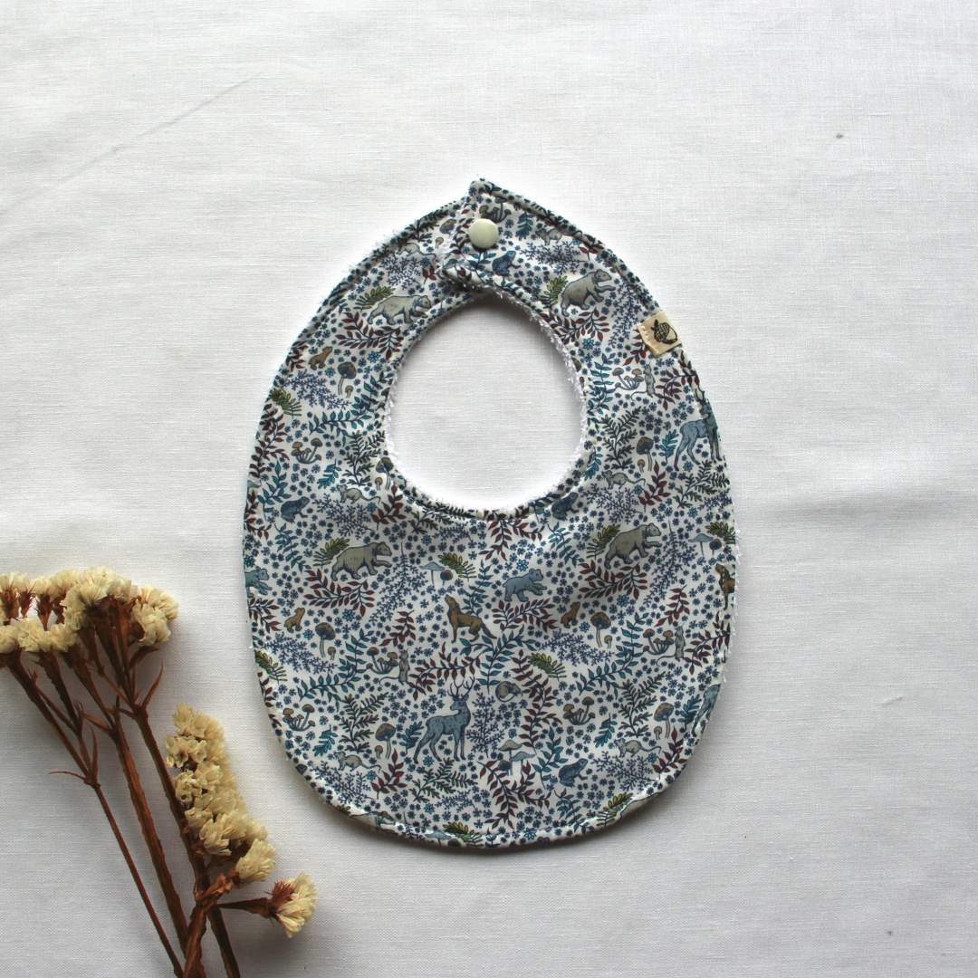 Little Acorn Liberty Bib 'Feldberg Forest' - Blue