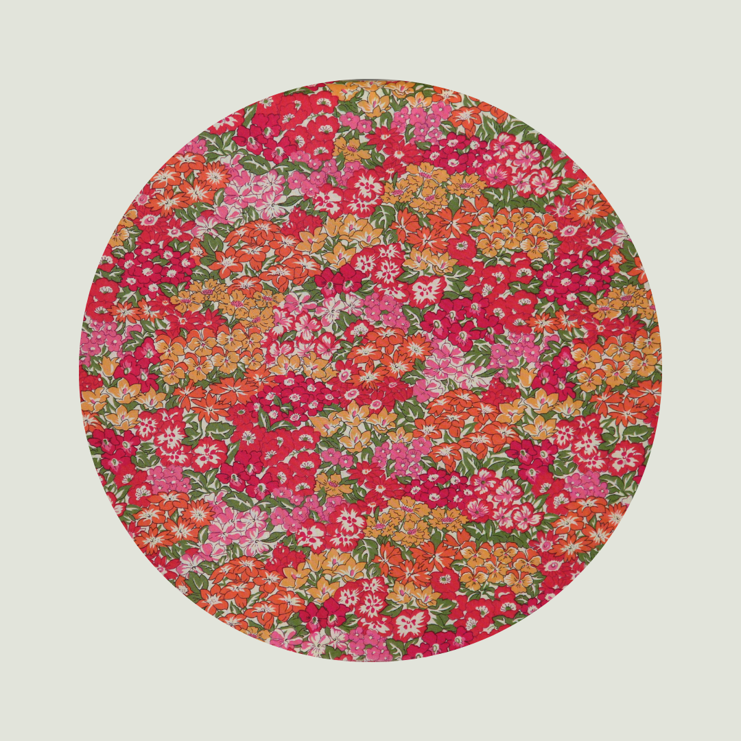 Little Acorn Liberty Bib 'Garden Wonderland' - Orange