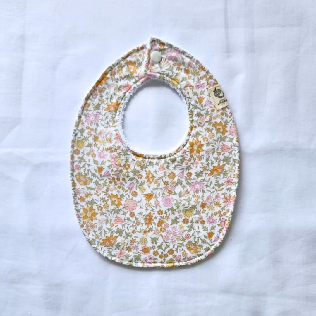Little Acorn Liberty Bib 'Godinton Park' - Pale Gold