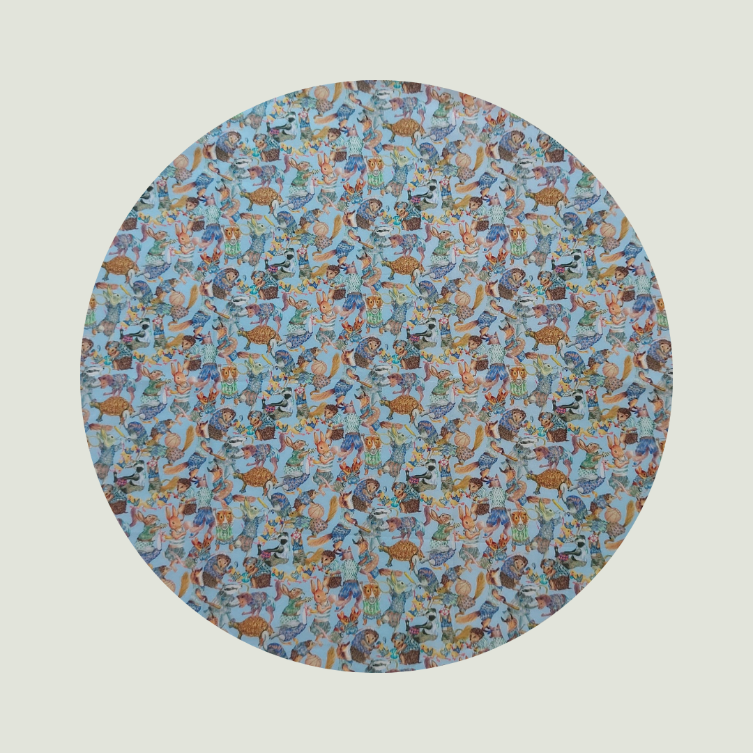 Little Acorn Liberty Bib 'Hullabaloo' - Blue