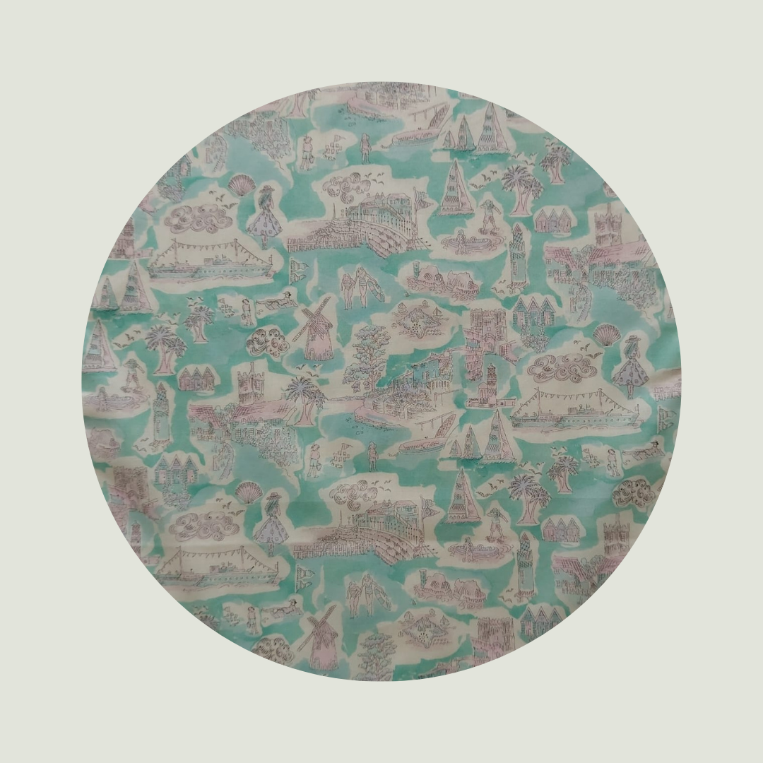 Little Acorn Liberty Bib 'Isle of Wight' - Green