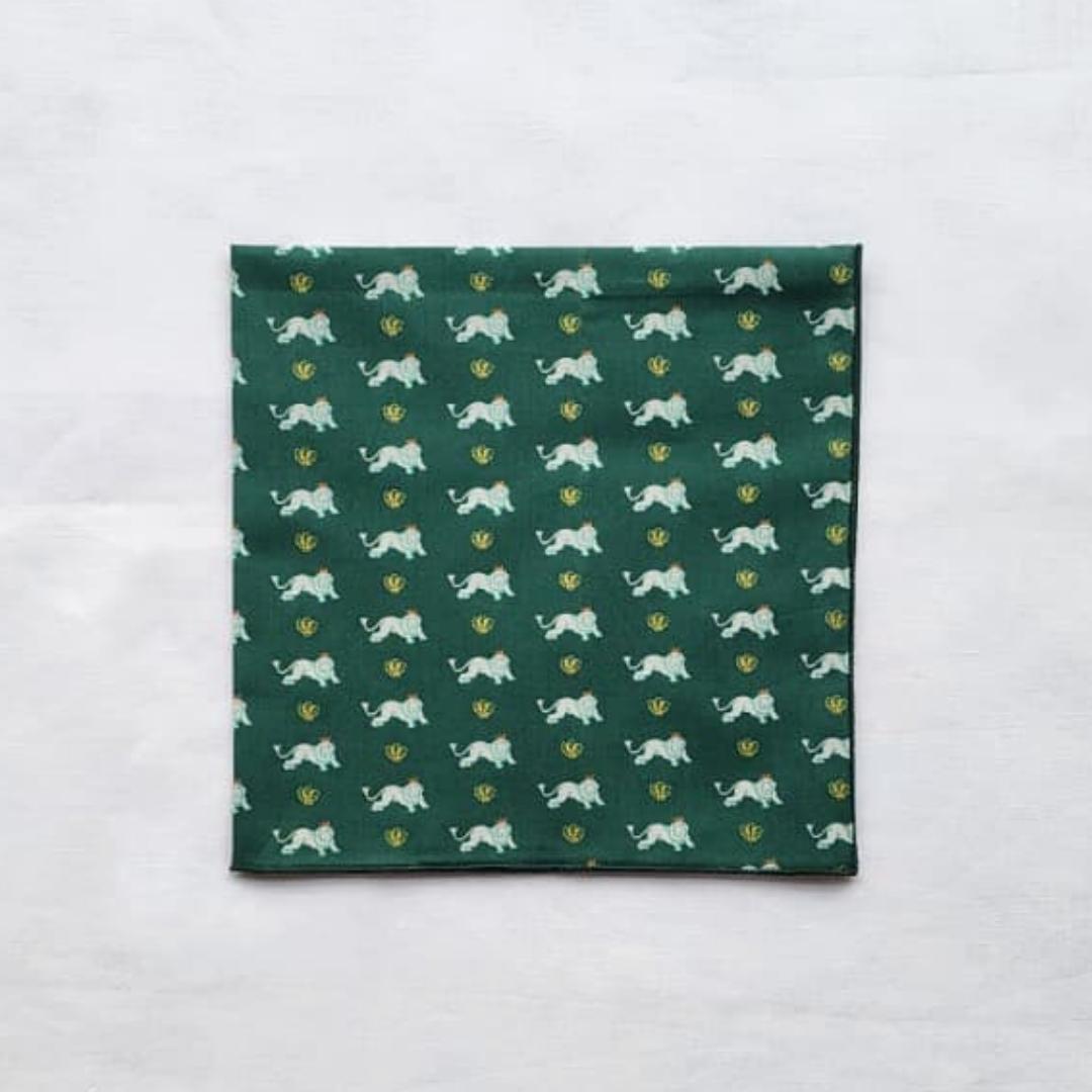 Little Acorn Mens Liberty Hanky 'King' - Green