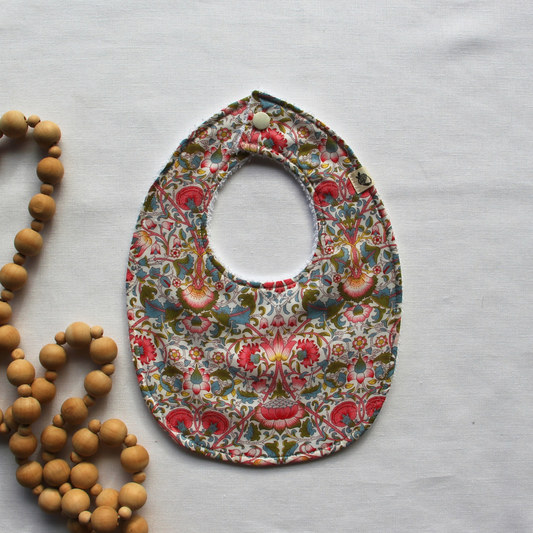 Little Acorn Liberty Bib 'Lodden' - Rose Pink