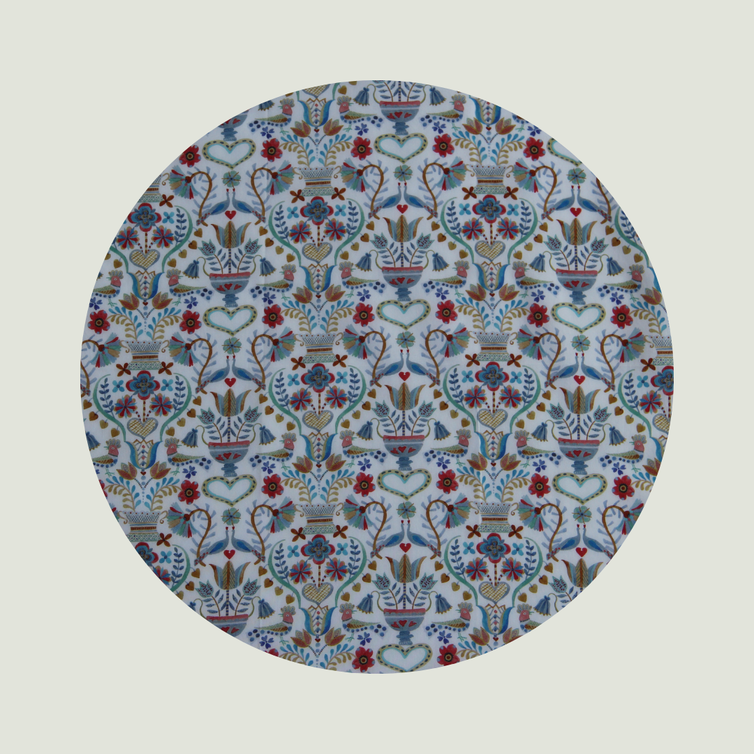 Little Acorn Liberty Bib 'Love Birds' - Blue