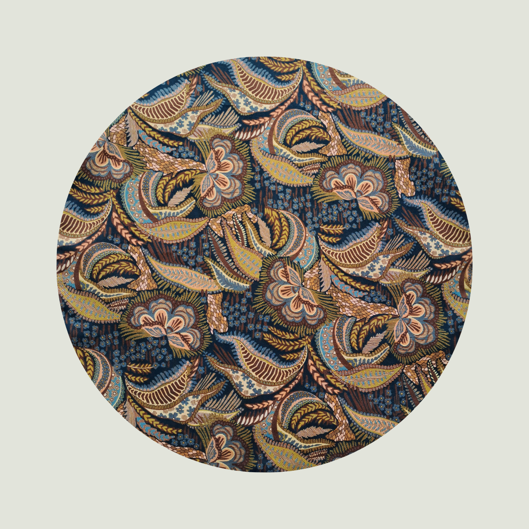 Little Acorn Womens Liberty Hanky 'Medusa' - Navy / Ochre