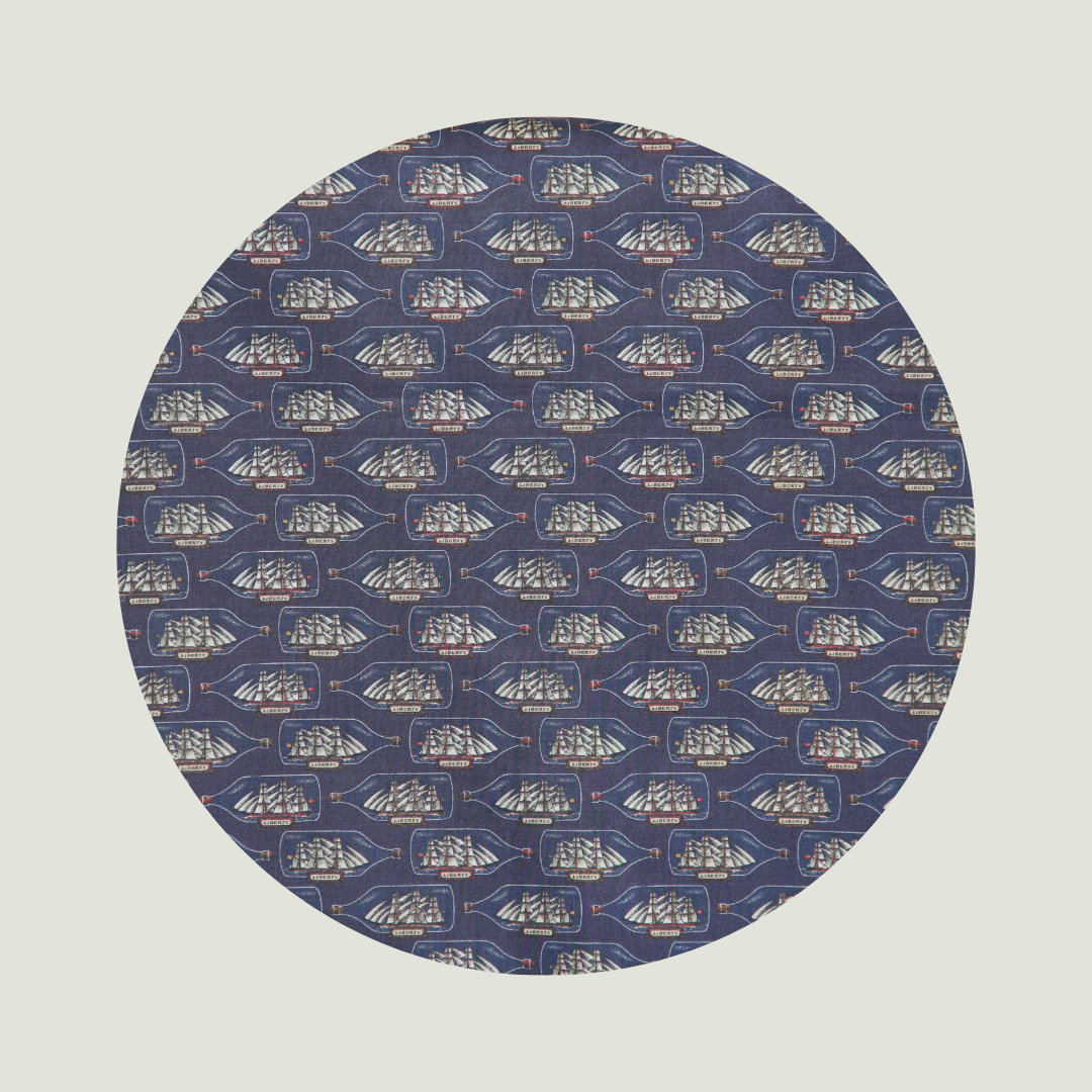 Little Acorn Liberty Bib 'Message in a Bottle' - Blue