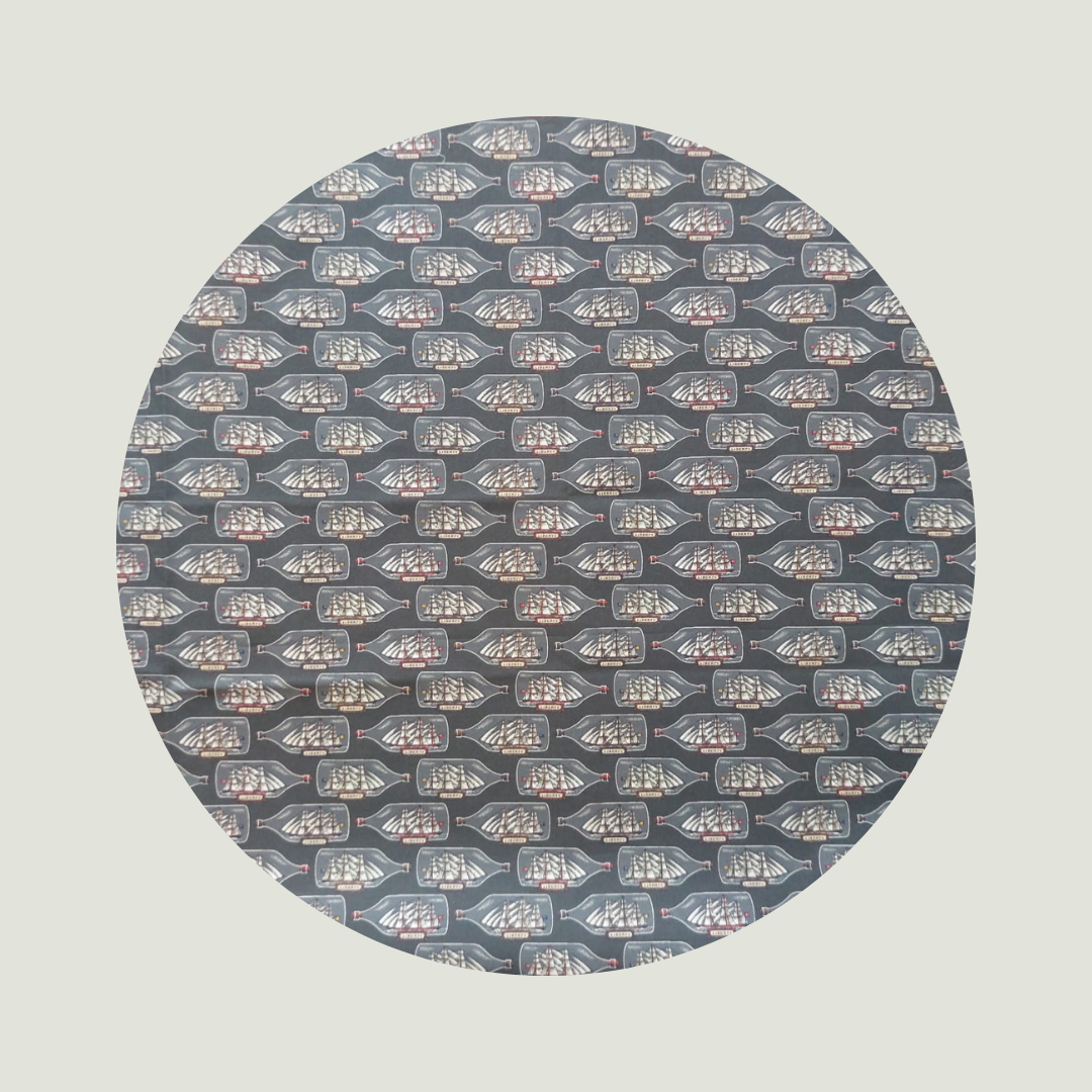 Little Acorn Mens Liberty Hanky 'Message In A Bottle - Green