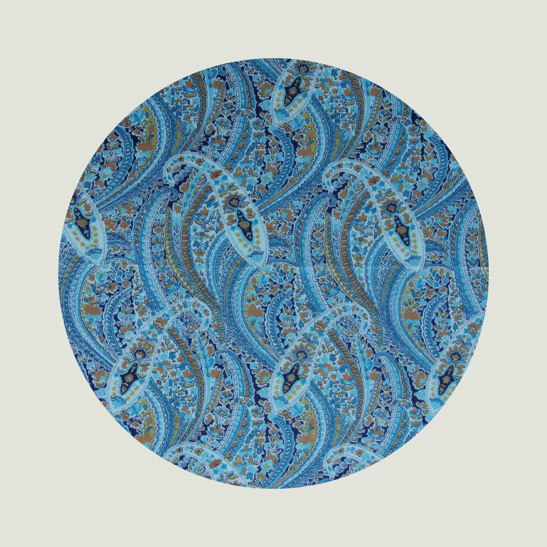 Little Acorn Liberty Bib 'Paisley' - Blue