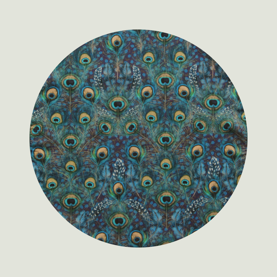 Little Acorn Liberty Bib 'Peacock Manor' - Blue/Green