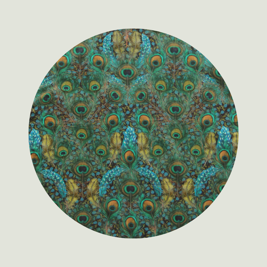 Little Acorn Liberty Bib 'Peacock Manor' - Dark/Green