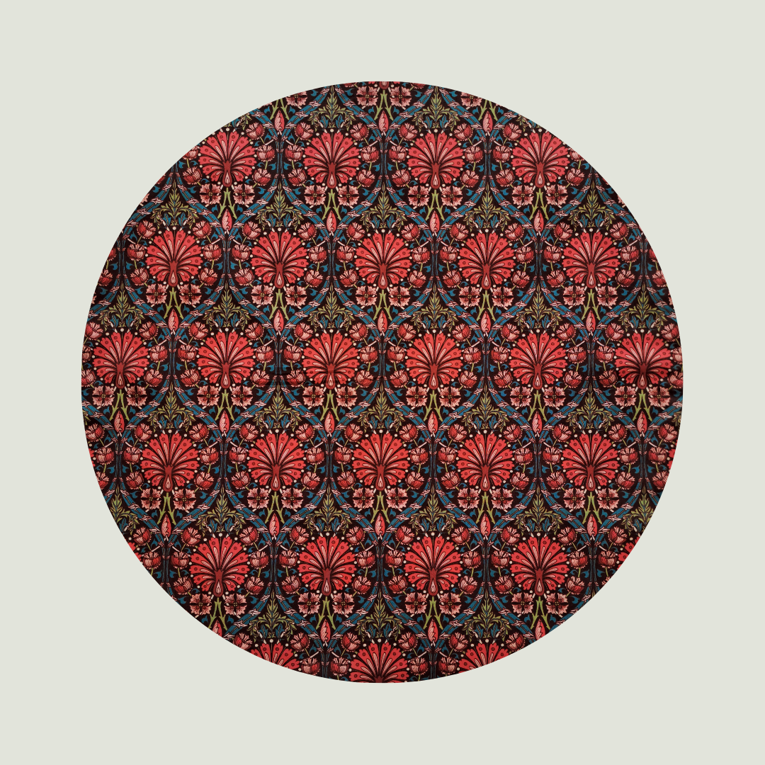 Little Acorn Womens Liberty Hanky 'Peacock Place' - Dark Rose