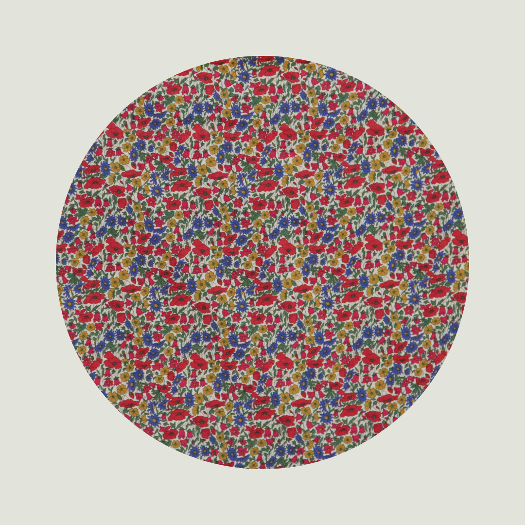 Little Acorn Liberty Bib 'Petal & Bud' - Red