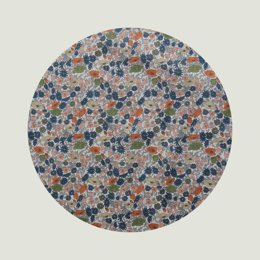 Little Acorn Liberty Square Scarf 'Poppy Forest' - Blue