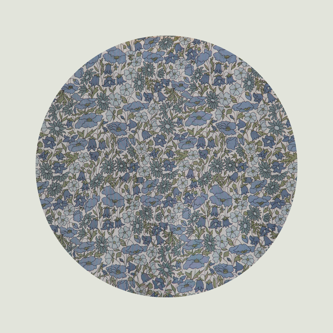 Little Acorn Womens Liberty Hanky 'Poppy & Daisy' - Blue