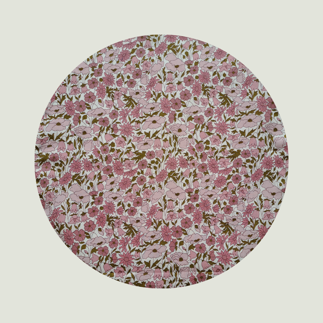 Little Acorn Womens Liberty Hanky 'Poppy & Daisy' - Dusky Pink