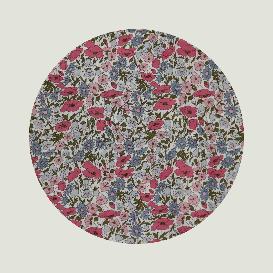 Little Acorn Womens Liberty Hanky 'Poppy & Daisy' - Pink/Blue