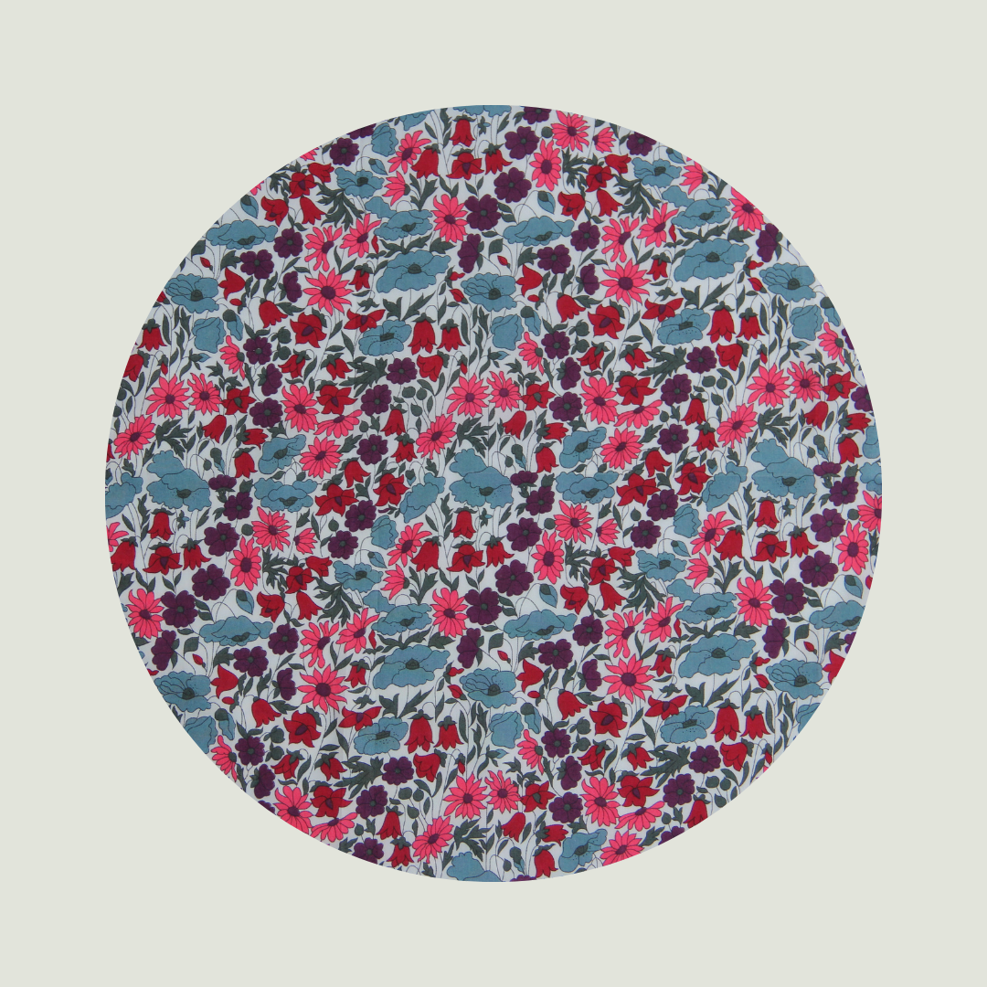 Little Acorn Womens Liberty Hanky 'Poppy & Daisy' - Red