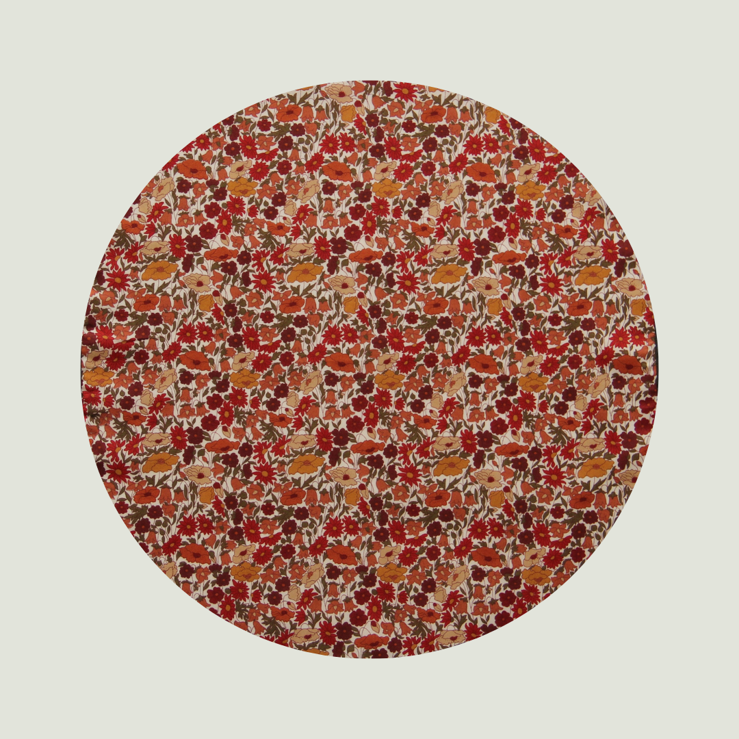 Little Acorn Hooded Baby Bath Towel with 'Poppy Forest' Rust Binding