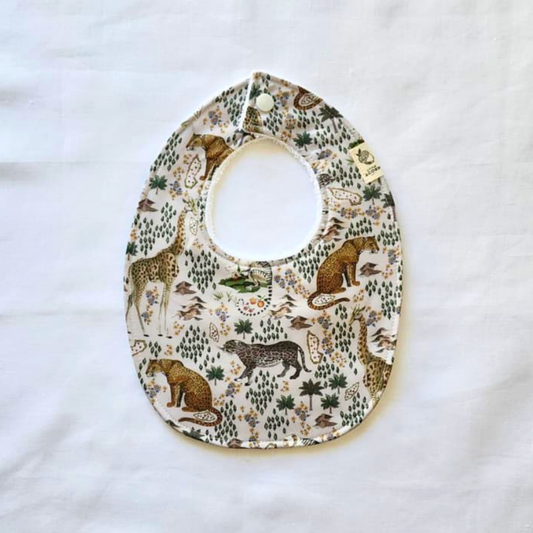Little Acorn Liberty Bib 'Safari' - Grey