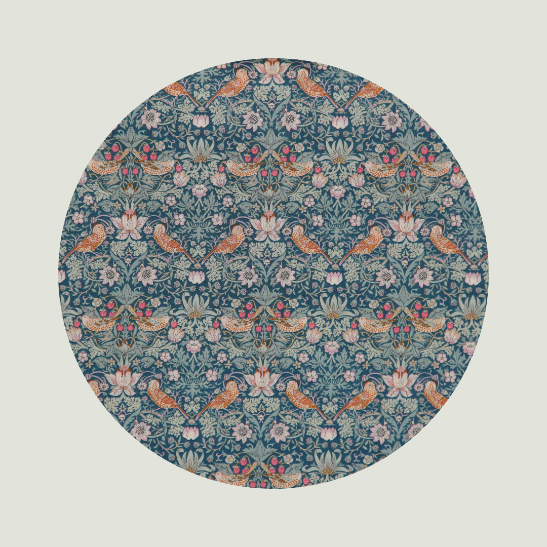 Little Acorn Liberty Square Scarf 'Strawberry Thief' - Green