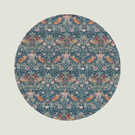 Little Acorn Liberty Square Scarf 'Strawberry Thief' - Green