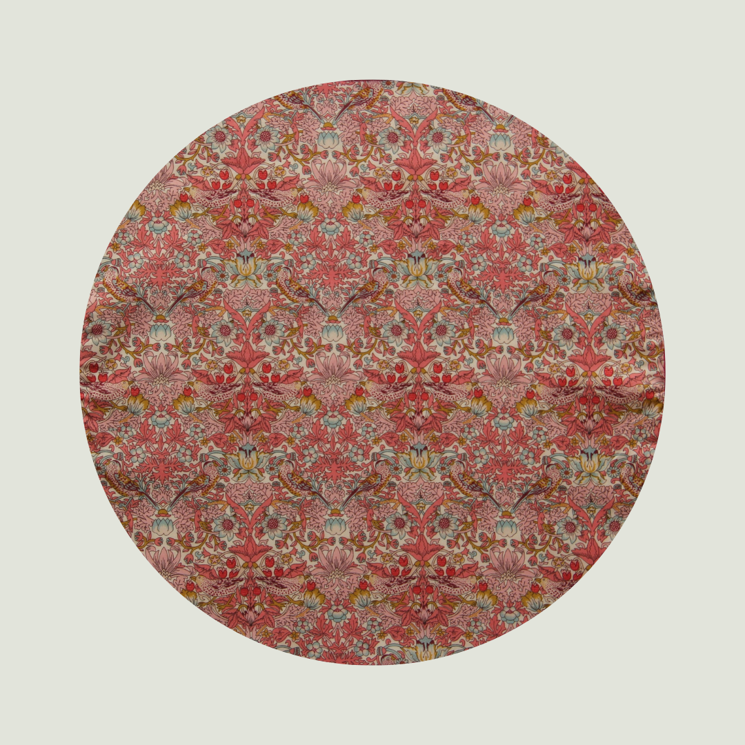 Little Acorn Liberty Bib 'Strawberry Thief Spring' - Soft Pink