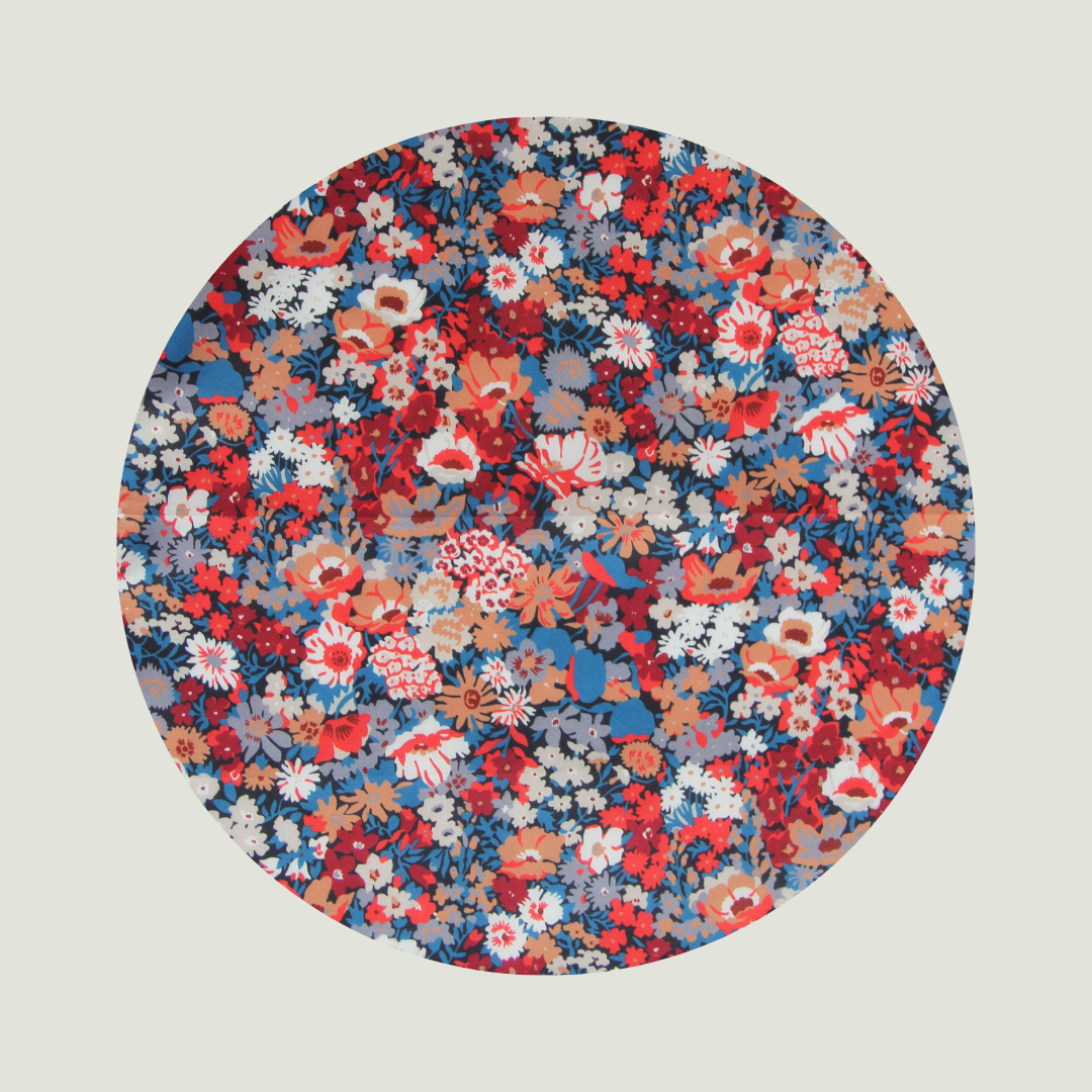 Little Acorn Liberty Square Scarf 'Thorpe' - Navy/Rust