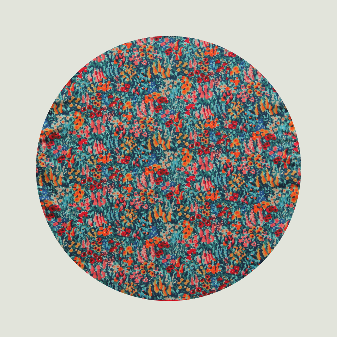 Little Acorn Liberty Bib 'Virginia Meadow' - Jade/Red