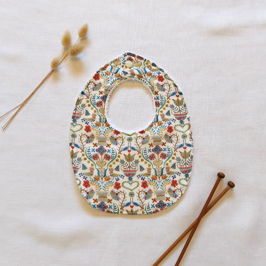 Little Acorn Liberty Bib 'Love Birds' - Blue