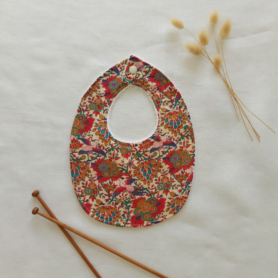 Little Acorn Liberty Bib 'Dante's Paradise' - Red