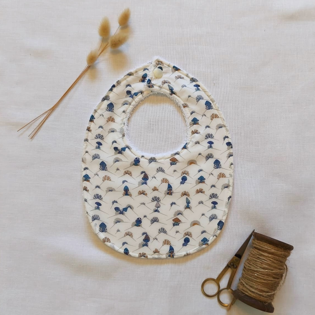 Little Acorn Liberty Bib 'Fairytale Picnic' - Blue