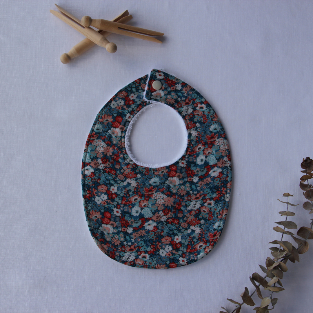 Little Acorn Liberty Bib 'Thorpe Hill' - Blue