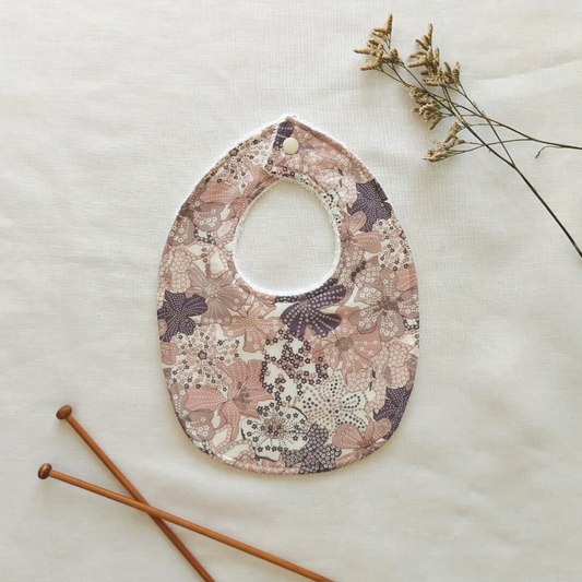 Little Acorn Liberty Bib 'Mauvey' - Dusky Pink